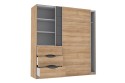 Armario correderas INVESKO 200x209 Roble y Gris