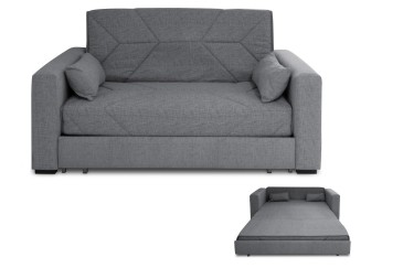 Sofá cama SINTRA tapizado en loneta de color gris al MEJOR PRECIO