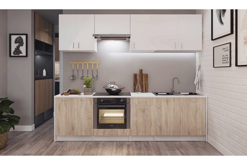 Conjunto de cocina SANSA 244 cm (Sin encimera)