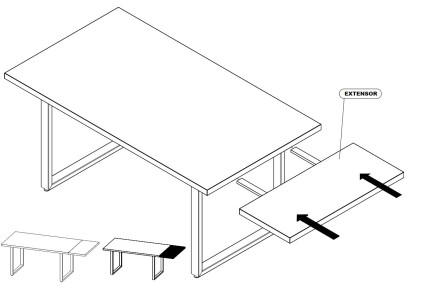 Extensible 40 cm para Mesa Fija KINGFISHER