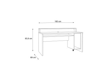 Mesa Escrito de JUEGOS con barra LED al mejor precio.