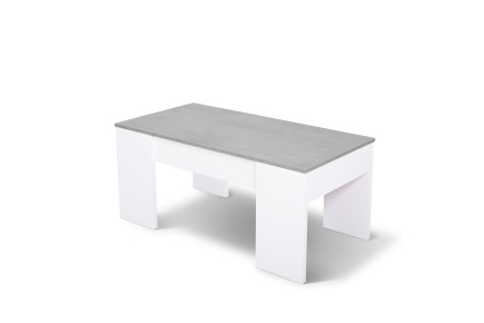Mesa de centro GALA Cimento e branco