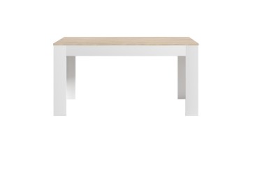 Mesa de salón - comedor extensible 138 - 178 cm.  en Roble  y Blanco