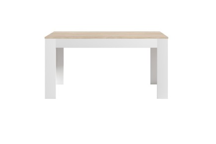 Mesa comedor extensible ASTRID Roble y Blanco