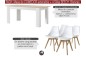 Pack ASTRID Mesa + 4 cadeiras BEECH branco de design Pack ASTRID Mesa + 4 cadeiras BEECH branco de design