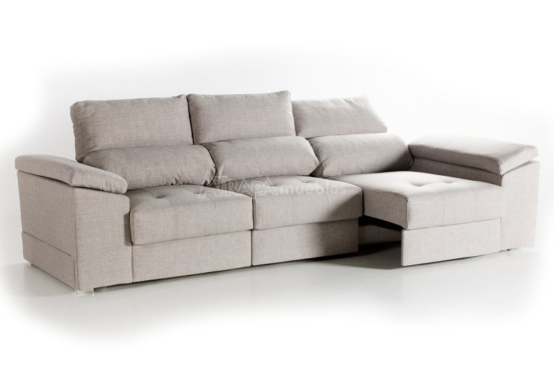 Sofá 3 Plazas MINERVA 240 Cm Gris (Cama)