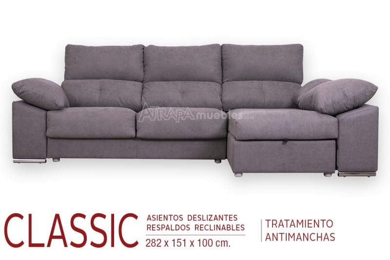 Chaiselongue CLASSIC Gris Derecha
