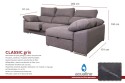 Chaiselongue CLASSIC Gris Derecha