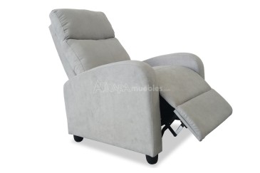 Sillón Relax DARWIN  tapizado en color gris al MEJOR PRECIO