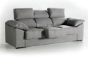 Sofá de 3 Lugares KANSAS XXL 280 Cm Cinzento C3