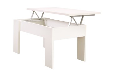 Mesa de centro elevable y extensible Volga blanca de Ámbar Muebles