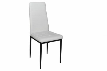 Conjunto de 6 sillas tapizadas en Polipiel de color Blanco