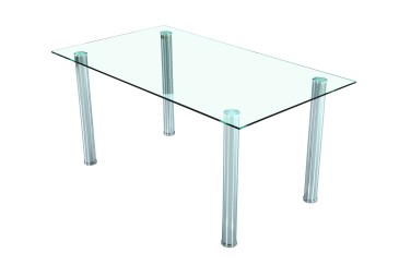 Moderna Mesa fija de salón de 140x80 con patas en color roble al MEJOR PRECIO