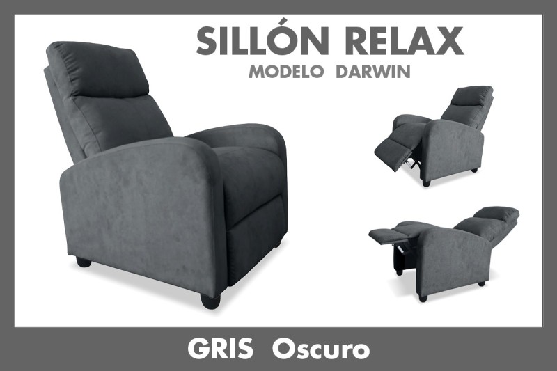 Sillón Relax CARLO Gris Claro