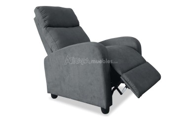 Sillón Relax DARWIN  tapizado en color gris al MEJOR PRECIO