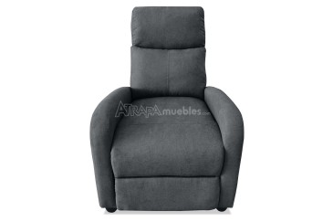 Sillón Relax DARWIN  tapizado en color gris al MEJOR PRECIO