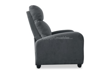 Sillón Relax DARWIN  tapizado en color gris al MEJOR PRECIO