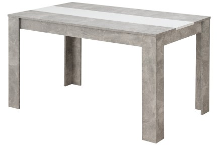 Mesa comedor DOMUS Cemento y Blanco