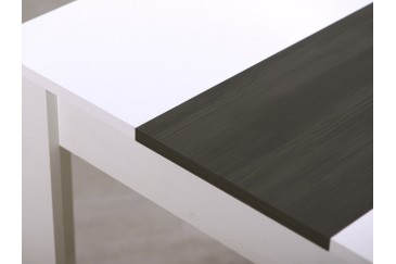 Mesa de salón - comedor 135x80 cm. en Blanco y Gris