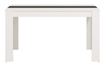 Mesa de salón - comedor 135x80 cm. en Blanco y Gris