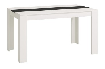 Mesa de salón - comedor 135x80 cm. en Blanco y Gris