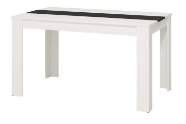 Mesa de salón - comedor 135x80 cm. en Blanco y Gris
