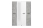 Armario VARADERO con Espejo 4 Puertas 158 Cemento y Blanco