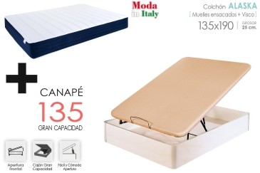 Canapé + colchón de 135X190 al MEJOR PRECIO