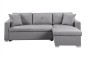 Sofá Chaiselongue Cama PORTO Gris REVERSIBLE