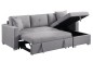 Sofá Chaiselongue Cama PORTO Gris REVERSIBLE