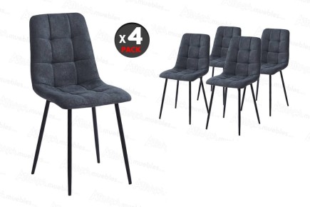 Pack 4 sillas SAROTO Gris Oscuro