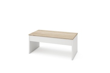 Mesa centro Elevable MARIT Roble y Blanco