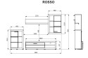 Mueble de salón ROSSO Blanco/Roble