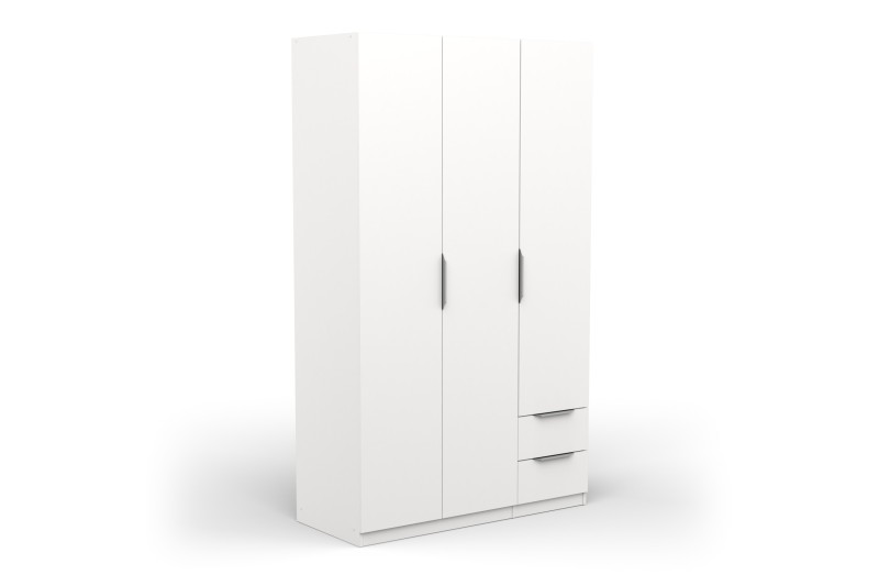 Roupeiro 3 portas 2 gavetas GHOST 120 Branco Roupeiro 3 portas 2 gavetas GHOST 120 Branco
