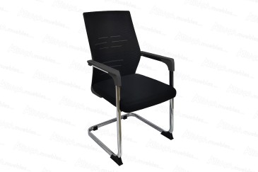 Conjunto de 2 sillas tapizadas en elegante polipiel de Color negro