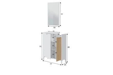 Recibidor ETHNA 2 Puertas y Espejo
