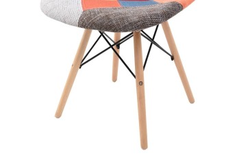 Conjunto de 4 sillas PATCHWORK de Diseño tapizadas en colores