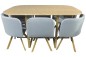 PACK GRAPH Mesa MDF Roble + 6 Sillas Gris