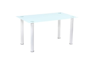 Mesa fija de cristal blanco SHADE 140x80