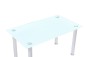 Mesa fija de cristal blanco SHADE Blanca