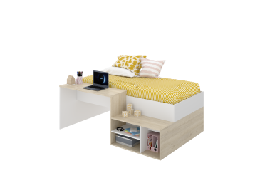 Cama juvenil compacta KRIC 90X190 Blanca