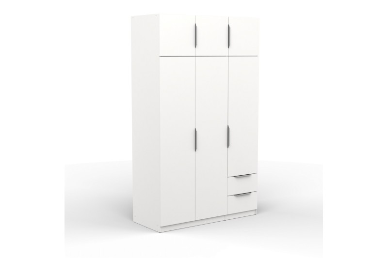 Armario Oriental MING 100 x 160, 1 puerta y 2 cajones color blanco