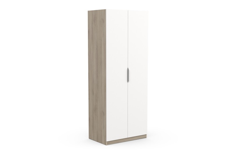 Armário de 2 portas GHOST 80 Carvalho e Branco Armário de 2 portas GHOST 80 Carvalho e Branco