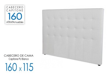 Pack AHORRO Cabecero PU Blanco + 2 Mesitas GARONA