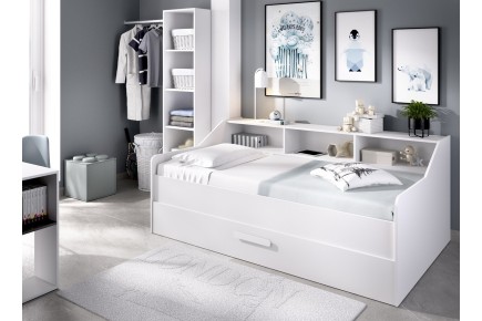 Cama para jovens com prateleira DRAG
