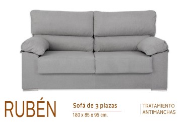 Conjunto de Sofás 3+2 plazas RUBEN color Gris al MEJOR PRECIO