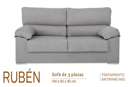 Conjunto de Sofás 3+2 Plazas RUBEN Gris