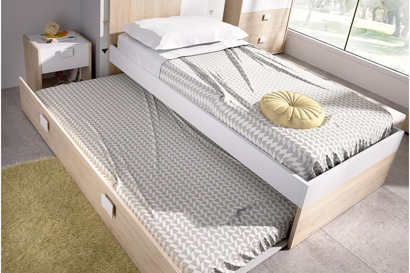 Cama DINA 90x190 + Arrastre de colchón bajo cama Cama DINA 90x190 + Arrastre de colchón bajo cama