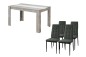 PACK Mesa DOMUS + 4 Sillas ZURICH Gris Oscuro