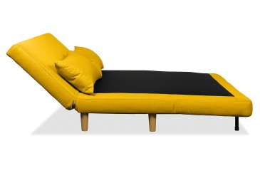 Sofá cama de 2 Plazas tapizado en loneta de color mostaza al MEJOR PRECIO